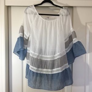 💯 Cotton Shirt w/ Bell sleeve